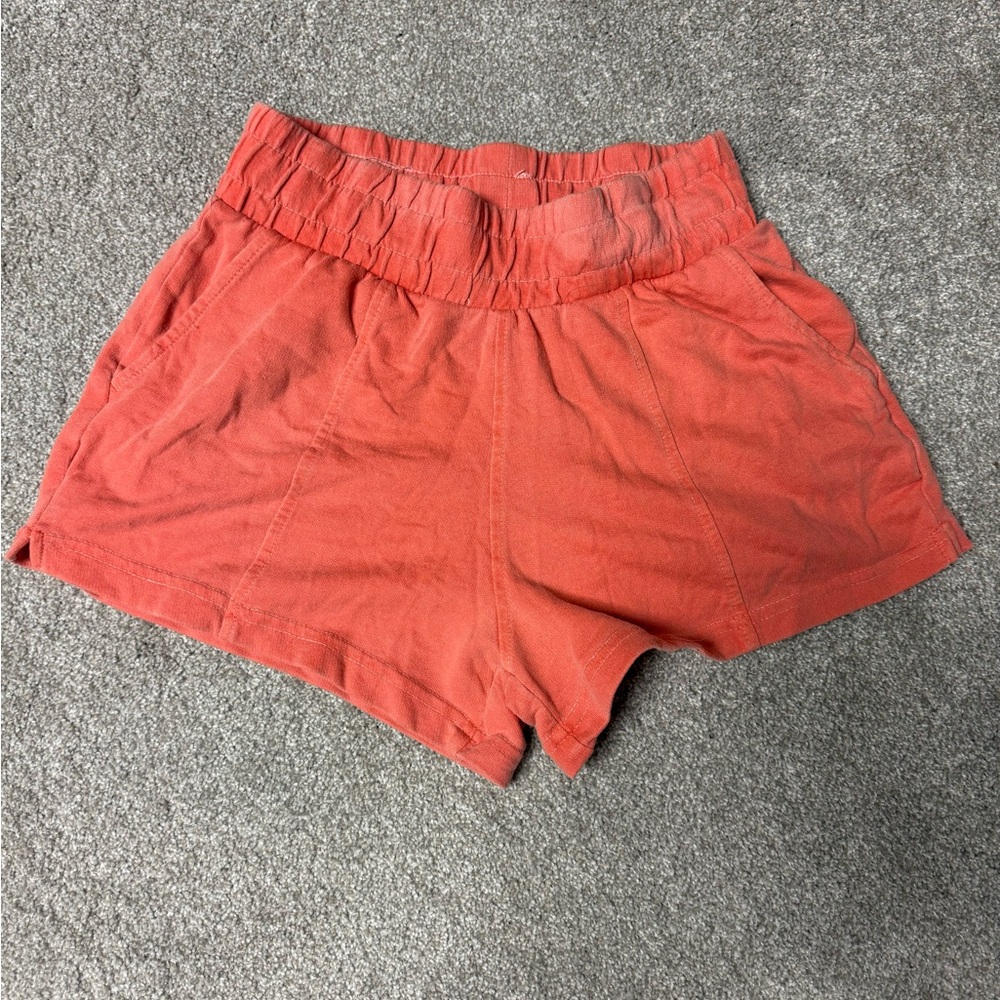 No Boundaries Orange High Waist Shorts